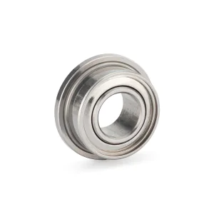 A DDRF-1340ZZRA1P25L01 ball bearing on a white background.