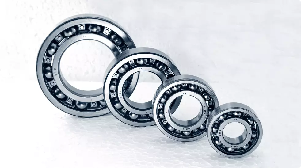 Different bearings on a background