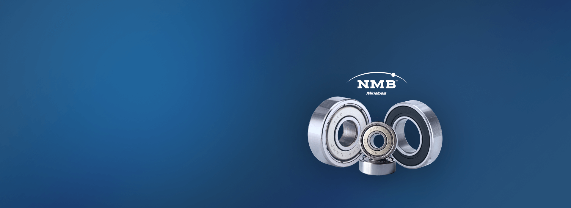 Nmb bearing on a blue bnackground