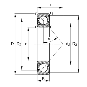 7214-B-XL-2RS-TVP | Angular Contact Ball Bearings