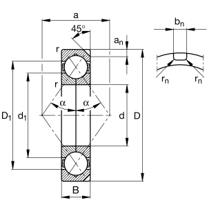 QJ1017-XL-N2-MPA | Four Point Contact Ball Bearings