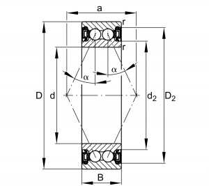 3200-2Z | Angular Contact Bearings - Double Row Ball