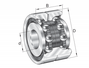ZKLN1242-2RS-PE | Axial Angular Contact Ball Bearings