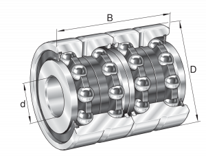 ZKLN2557-2RS-2AP-XL | Axial Angular Contact Ball Bearings
