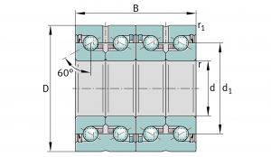 ZKLN3062-2RS-2AP-XL | Axial Angular Contact Ball Bearings