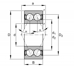 3903-2RS | Angular Contact Bearings - Double Row Ball