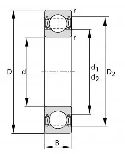 61905-2RSR-HLC | Radial Ball Bearings