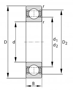 61819-2RSR-Y-C3 | Radial Ball Bearings