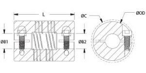 FCR24-14MM-1/2"-SS | Servo Couplings