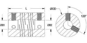 FSR16-8MM-5/16"-A | Servo Couplings