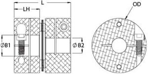 DCS12-3/16"-4MM-A | Servo Couplings