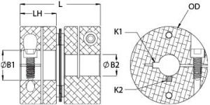 DCSK36-1 1/8"-18MM-A | Servo Couplings