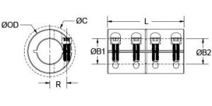 MCLX-3/4"-15MM-SS | Rigid Shaft Couplings