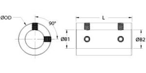 MSCX-50-50-SS | Set Screw Rigid Couplings