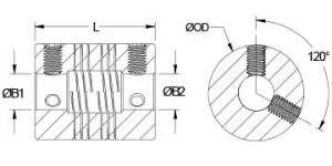MWS25-3/8"-1/4"-A | Servo Couplings