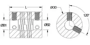 MWS25-8MM-1/4"-SS | Servo Couplings