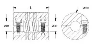PCR10-5/32"-3MM-SS | Servo Couplings