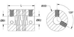 PSR12-1/8"-3MM-SS | Servo Couplings