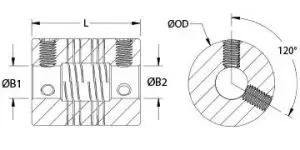 PSR12-5MM-1/8"-A | Servo Couplings