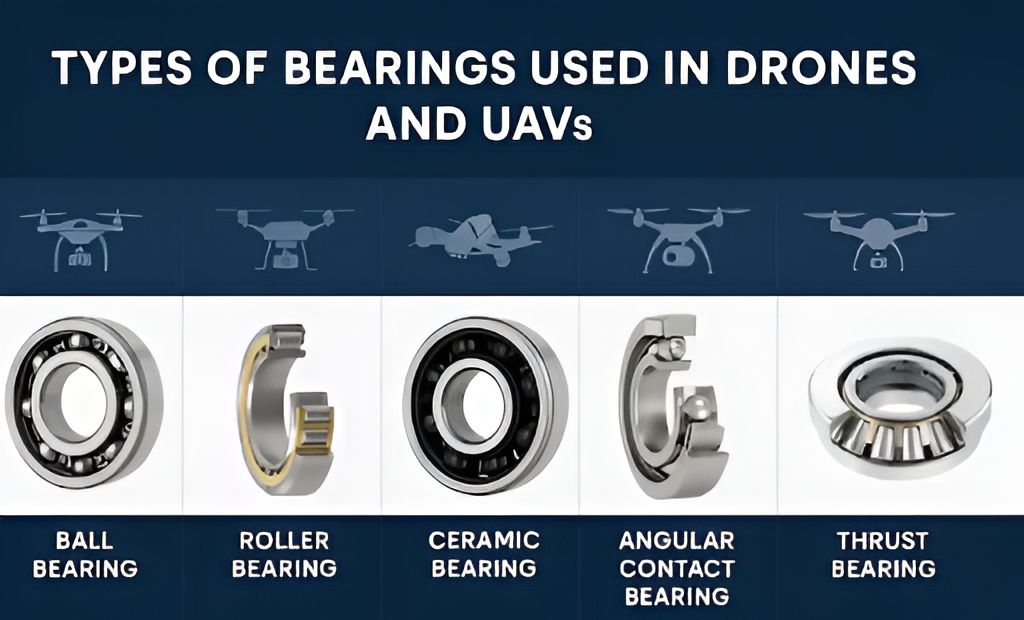 Types of Bearings Used in Drones and UAVs
