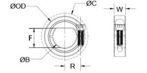 CLD-10-F | Hex & D-Bore Shaft Collars