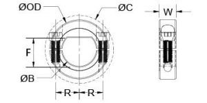 SPD-16-F | Hex & D-Bore Shaft Collars